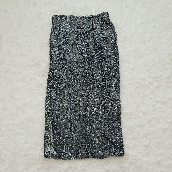 Xhilaration Silver Sequins Skirt Set Sz Xsmall - Picture 9 of 11